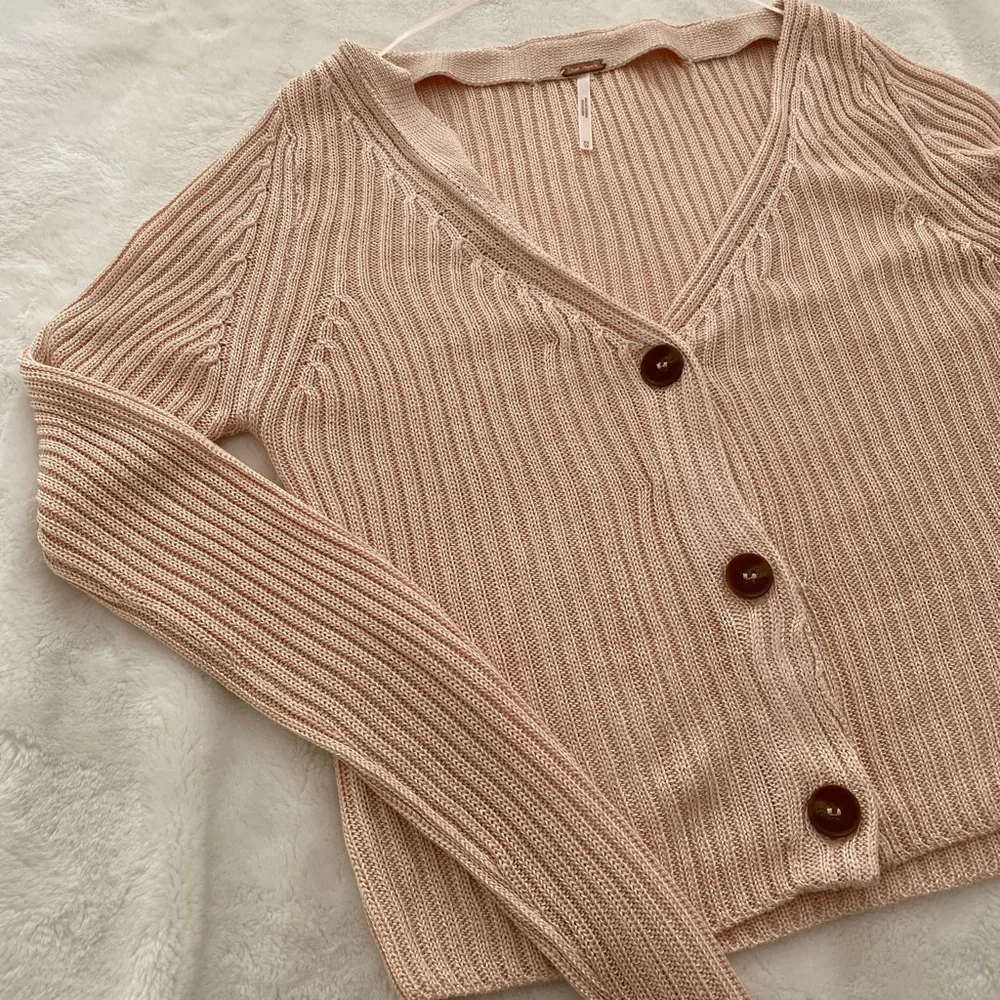 Free People Game On Ribbed Cardigan Size XS Boho Casual Beachy